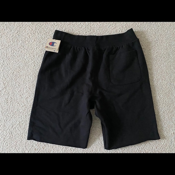 NWT Champion Reverse Weave Shorts Black Logo Mens Tie Dye Shorts - Picture 2 of 2